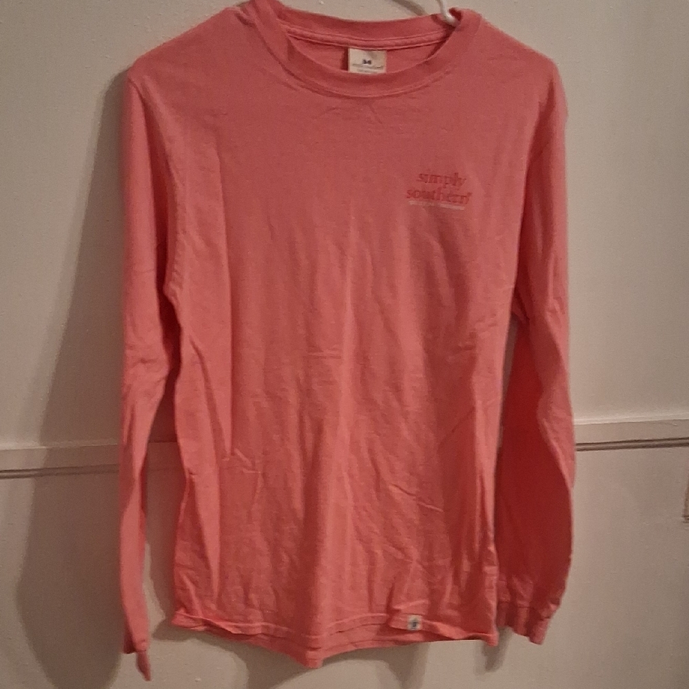 Simply Southern Festive Pink Long Sleeve Tee - Picture 2 of 2